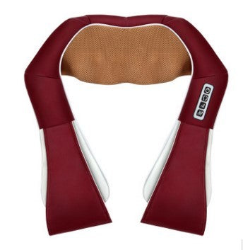 Massaggiatore shiatsu per collo e schiena a forma di U, riscaldamento infrarosso e testa di massaggio in fibra di carbonio.