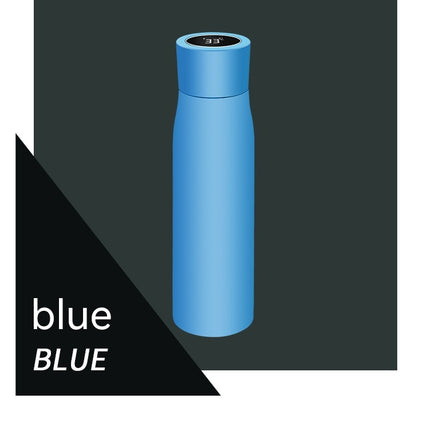 tazza a vuoto con display di temperatura intelligente in blu con capacità di 500ml