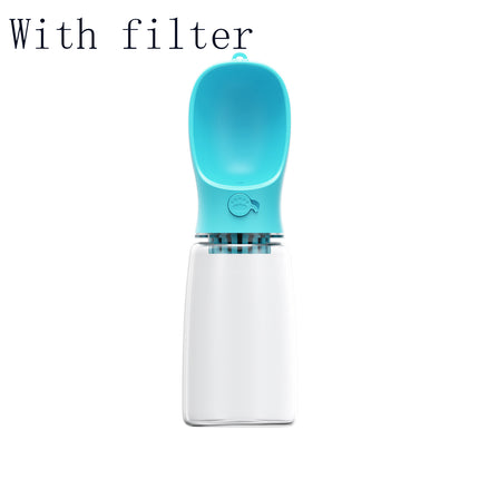 borraccia pet portatile impermeabile con filtro per idratazione cani e gatti in viaggio.