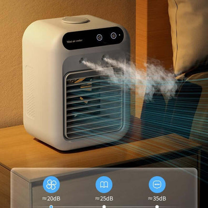 Ventilatore portatile di raffreddamento ad acqua che offre aria fresca silenziosa e efficiente per casa e ufficio.