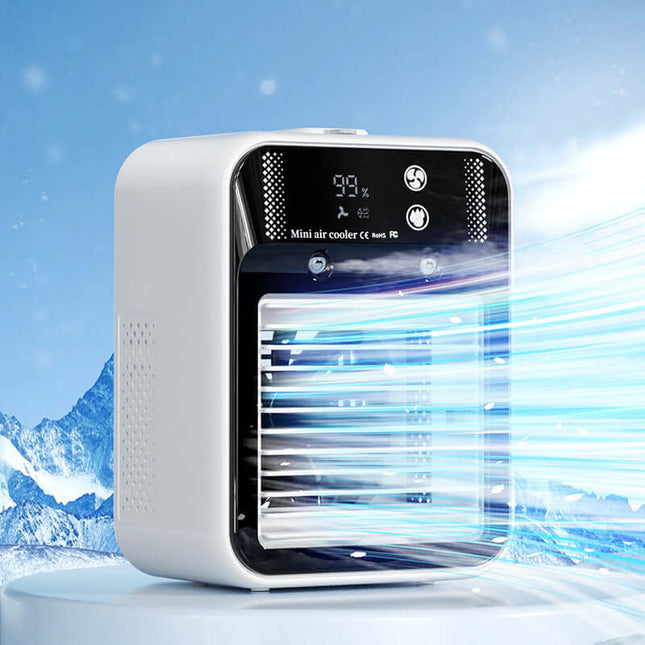 Ventilatore portatile di raffreddamento ad acqua, mini condizionatore d'aria per casa e ufficio.